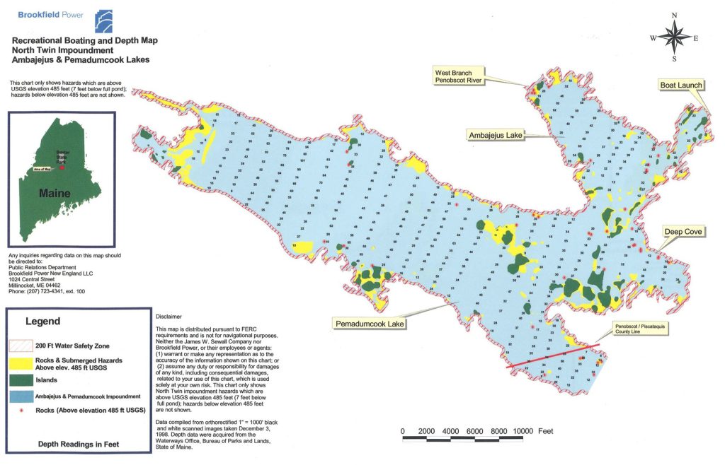 Boating Hazard and Depth Map